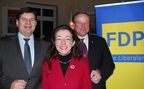 Kreisvors. Michael Eckert, FDP-Landtagskandidatin Dr. Annette Trabold, Minister Dirk Niebel