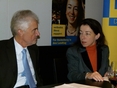 Dr. Annette Trabold und Minister Goll im Gesprch
