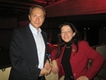 FDP-Landtagskandidatin Dr. Annette Trabold und FDP-Generalsekretr Christian Lindner beim abschlieenden Empfang in der Hebelhalle