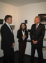 Ernst Pfister (re.) im Gesprch mit Dr. Annette Trabold und Achim Westermann, Partner Manager SNP AG