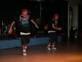 Die "Kaotic Twins Sancho & Pancho" bei ihrer HipHop-DanceShow